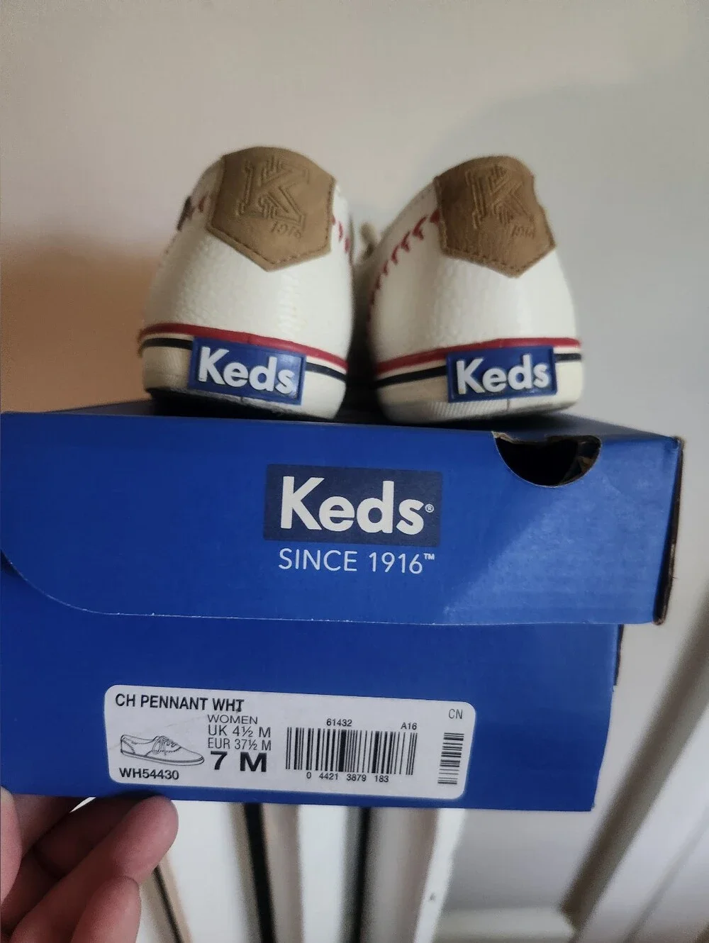 Keds Champion Pennant Leather Sneakers Baseball Sz. 7